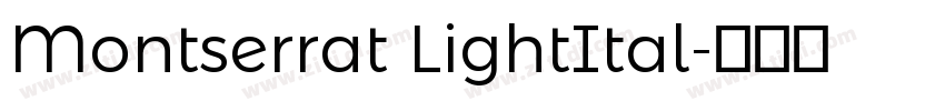 Montserrat LightItal字体转换